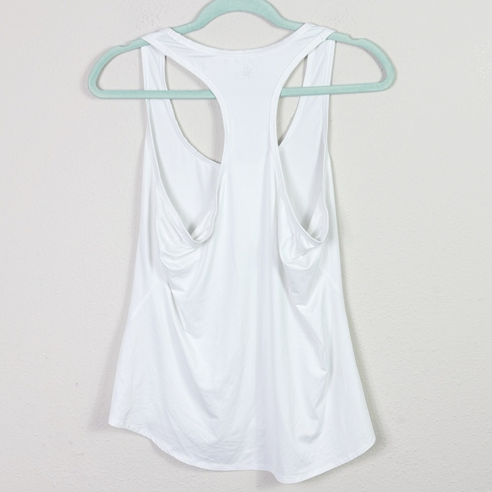 Athleta White Racerback Tank Top size Medium - Picture 2 of 8